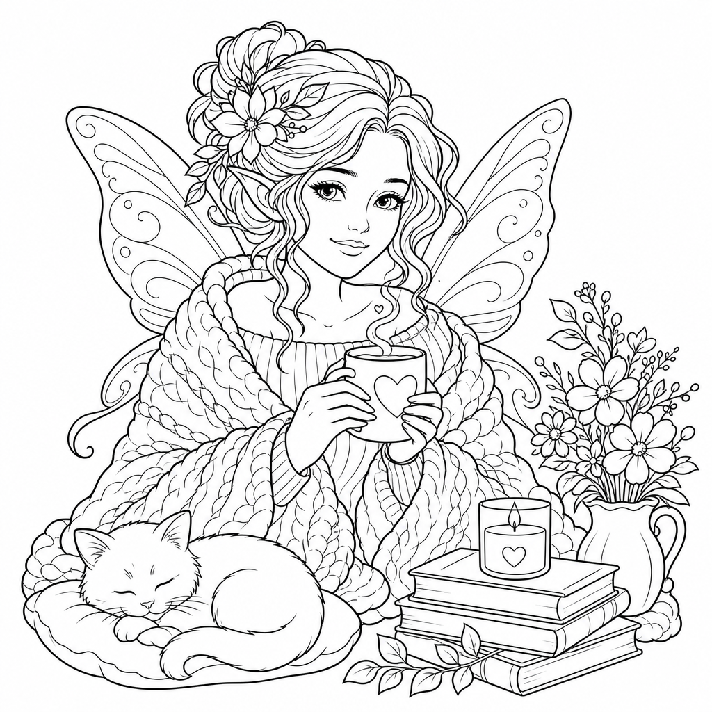 Cozy Moments coloring page